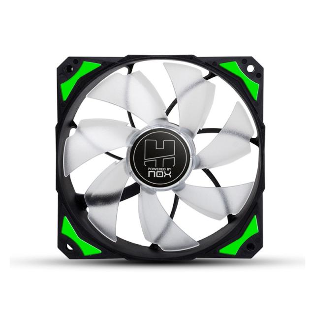 NOX - Hummer H-Fan LED Carcasa del ordenador Ventilador 12 cm Negro, Verde, Blanco