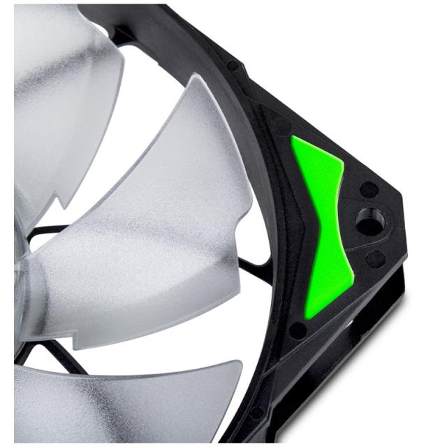 NOX - Hummer H-Fan LED Carcasa del ordenador Ventilador 12 cm Negro, Verde, Blanco