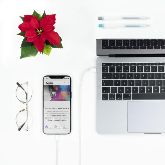 TooQ - 10.10.0602 cable de conector Lightning 2 m Blanco