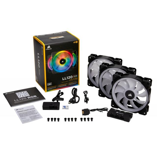 Corsair - LL120 RGB Carcasa del ordenador Ventilador 12 cm Negro, Blanco