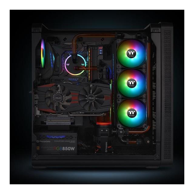 Thermaltake - Pure 12 ARGB Carcasa del ordenador Ventilador 12 cm Negro 3 pieza(s)
