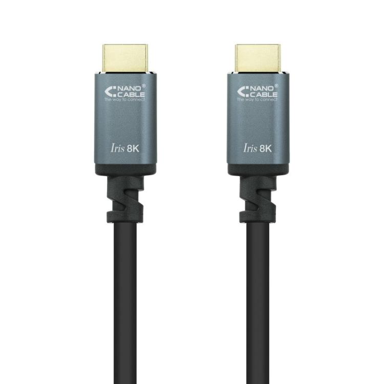 Nanocable - Cable HDMI 2.1 IRIS 8K A/M-A/M, Negro, 1 Metros
