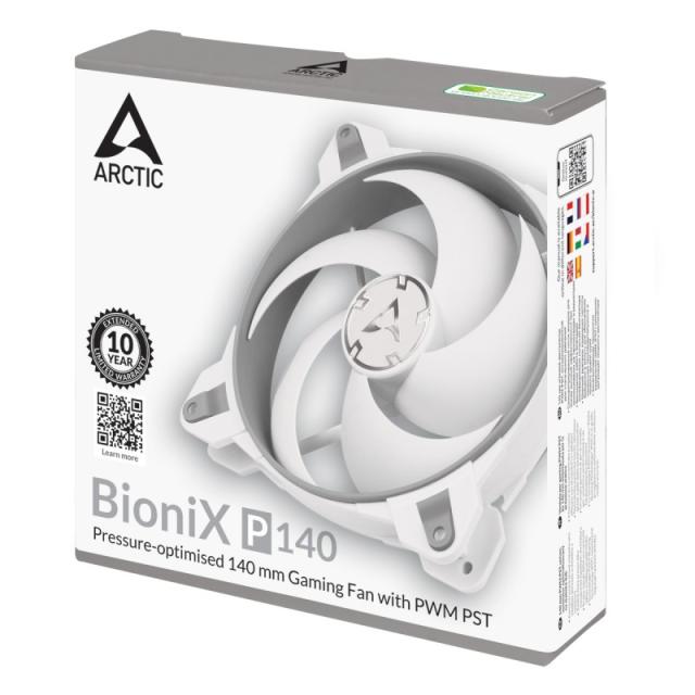 ARCTIC - BioniX P140 Carcasa del ordenador Ventilador 14 cm Gris, Blanco