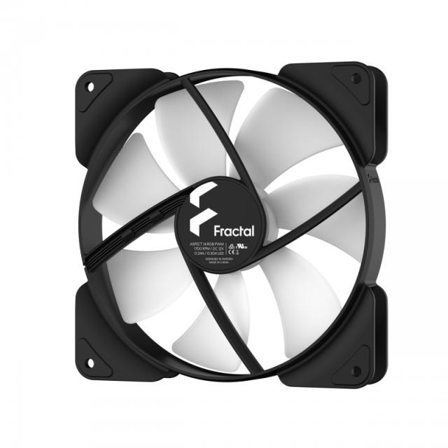 Fractal Design - Aspect 14 RGB PWM Carcasa del ordenador Ventilador 14 cm Negro 3 pieza(s)