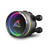 Sharkoon - S80 RGB Carcasa del ordenador, Procesador Sistema de refrigeración líquida todo en uno 12 cm Negro 1 pieza(s)