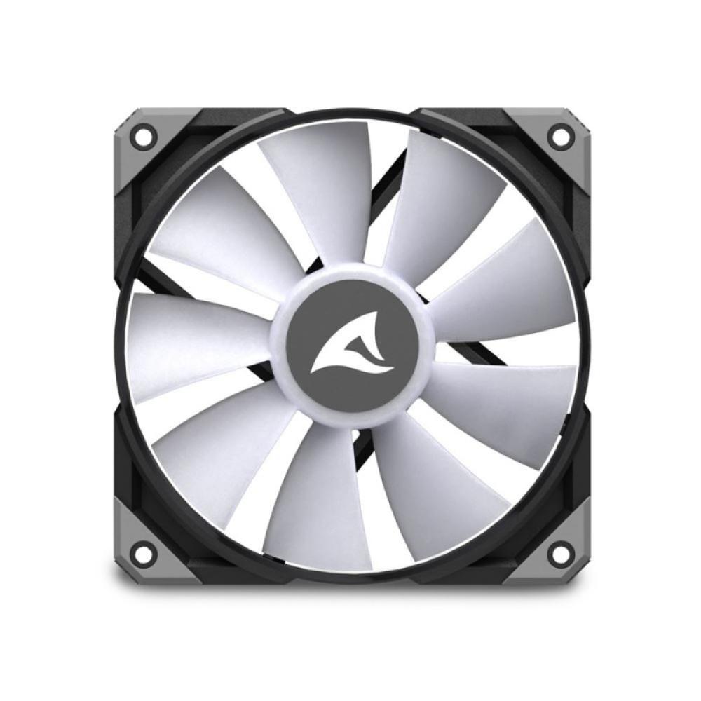 Sharkoon - S80 RGB Carcasa del ordenador, Procesador Sistema de refrigeración líquida todo en uno 12 cm Negro 1 pieza(s)