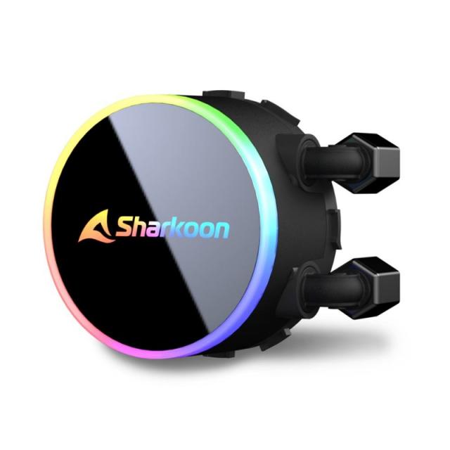 Sharkoon - S70 rgb Carcasa del ordenador, Procesador Sistema de refrigeración líquida todo en uno 12 cm Negro 1 pieza(s)