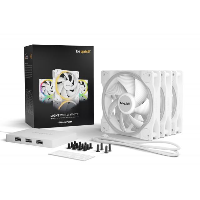 be quiet! - Light Wings White / 120mm PWM Triple Pack Carcasa del ordenador Ventilador 12 cm Blanco 3 pieza(s)
