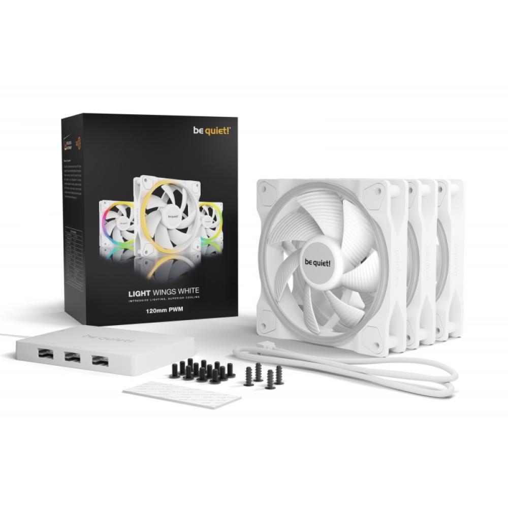 be quiet! - Light Wings White / 120mm PWM Triple Pack Carcasa del ordenador Ventilador 12 cm Blanco 3 pieza(s)