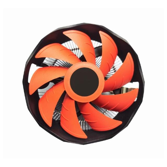 Gembird - CPU-HURACAN-X30 sistema de refrigeración para ordenador Procesador Refrigerador de aire 12 cm Negro, Naranja