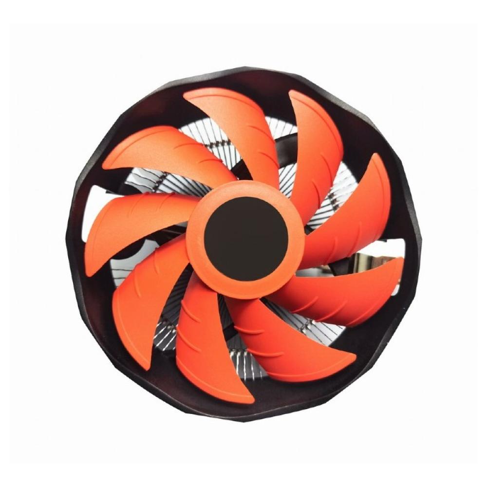 Gembird - CPU-HURACAN-X30 sistema de refrigeración para ordenador Procesador Refrigerador de aire 12 cm Negro, Naranja
