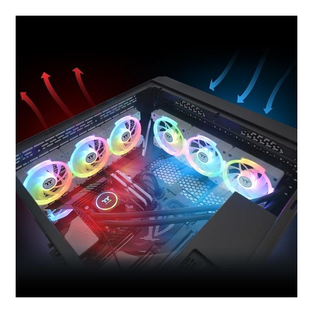 Thermaltake - SWAFAN EX12 ARGB Carcasa del ordenador Refrigerador de aire 14 cm Blanco 3 pieza(s)