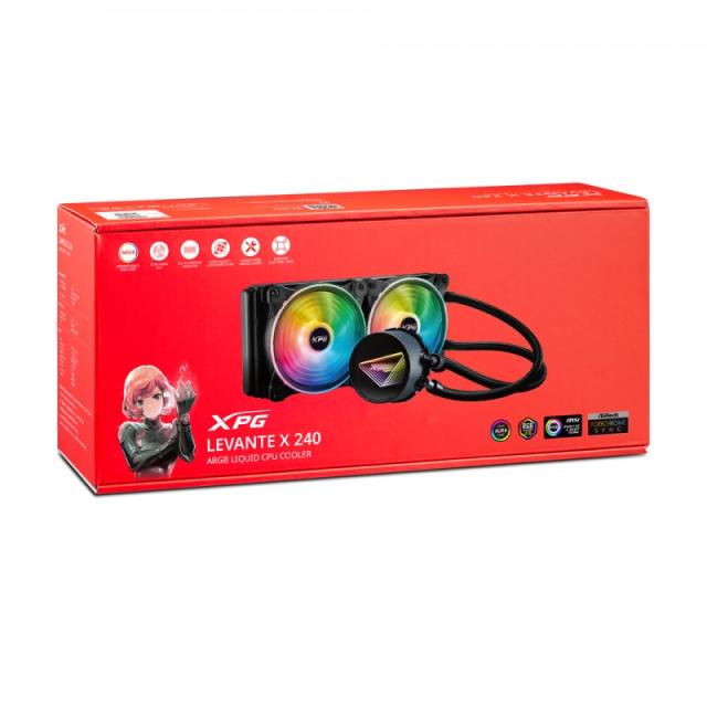 ADATA - LEVANTE X 240 Procesador Sistema de refrigeración líquida todo en uno 12 cm Negro