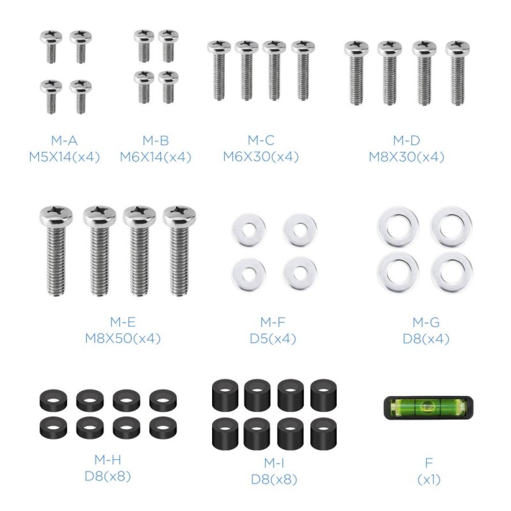 TooQ - LP4390F-B soporte para TV 2,29 m (90") Negro