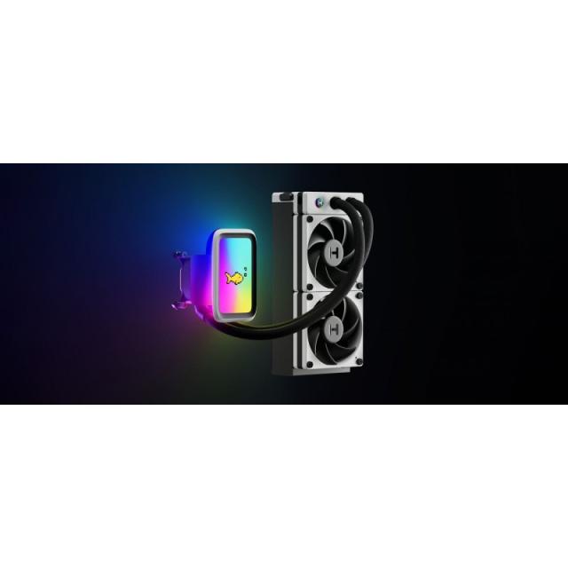 HYTE - THICC Q60 Procesador Kit de refrigeración líquida 12 cm Negro, Blanco 2 pieza(s)