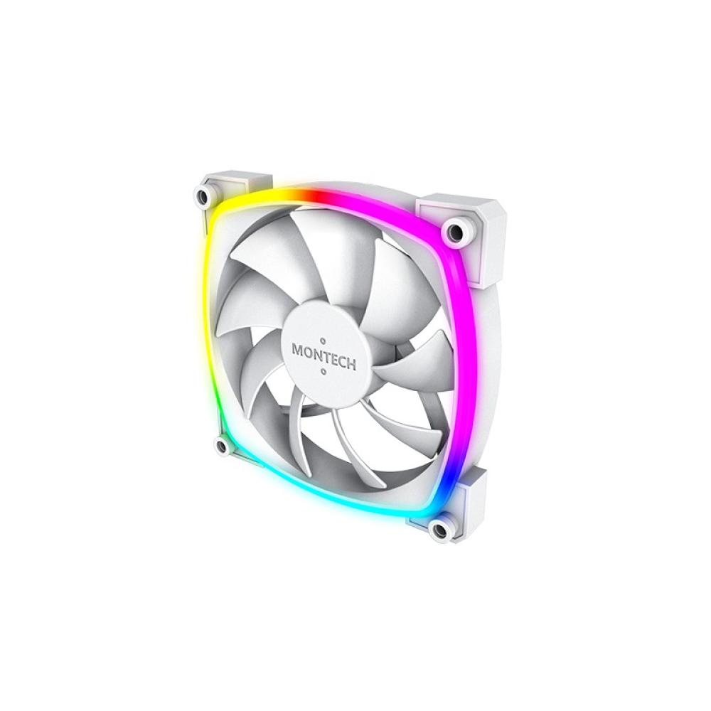 Montech - AX120 PWM Carcasa del ordenador, Procesador Módulo de ventilador 12 cm Blanco 1 pieza(s)