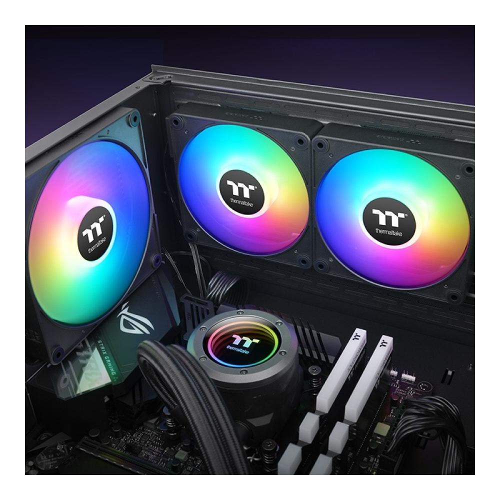 Thermaltake - CT120 EX ARGB Carcasa del ordenador Ventilador 12 cm Negro, Blanco 3 pieza(s)