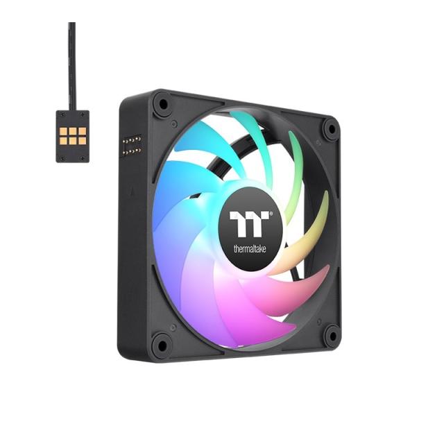 Thermaltake - CT120 EX ARGB Carcasa del ordenador Ventilador 12 cm Negro, Blanco 3 pieza(s)