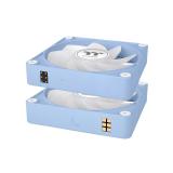 Thermaltake - CL-F198-PL12BU-A sistema de refrigeración para ordenador Carcasa del ordenador Ventilador 12 cm Azul 3 pieza(s)