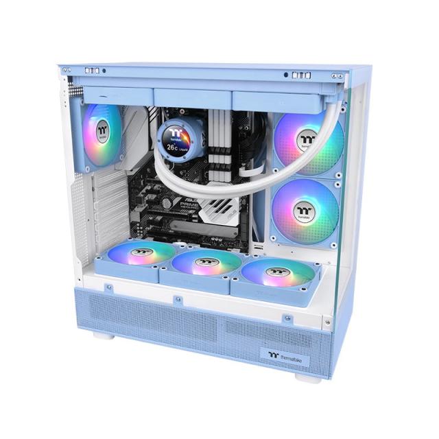 Thermaltake - CL-F198-PL12BU-A sistema de refrigeración para ordenador Carcasa del ordenador Ventilador 12 cm Azul 3 pieza(s)