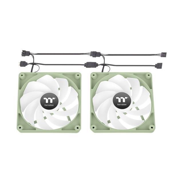 Thermaltake - Matcha Green CT120 Carcasa del ordenador Ventilador 12 cm Gris 2 pieza(s) - CL-F200-PL12MG-A