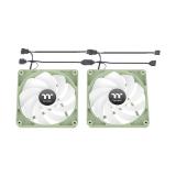 Thermaltake - Matcha Green CT120 Carcasa del ordenador Ventilador 12 cm Gris 2 pieza(s) - CL-F200-PL12MG-A