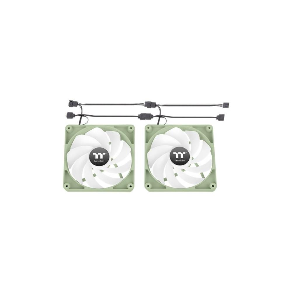 Thermaltake - Matcha Green CT120 Carcasa del ordenador Ventilador 12 cm Gris 2 pieza(s) - CL-F202-PL12BU-A