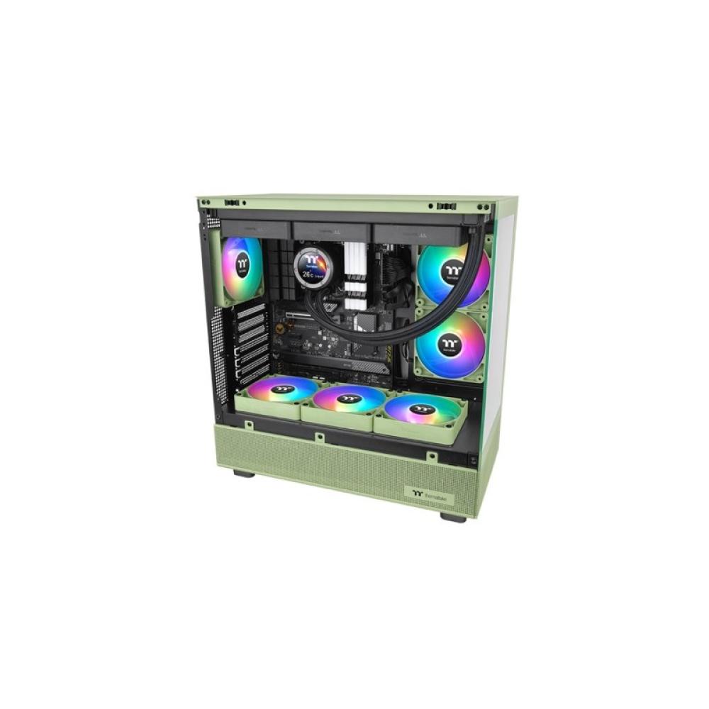 Thermaltake - Matcha Green CT120 Carcasa del ordenador Ventilador 12 cm Gris 2 pieza(s) - CL-F202-PL12BU-A