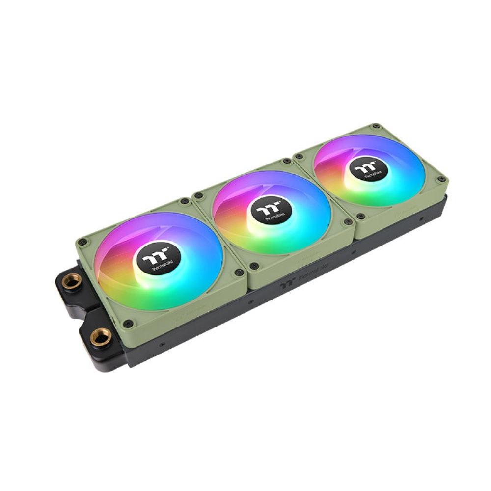 Thermaltake - CL-F196-PL12MG-A sistema de refrigeración para ordenador Carcasa del ordenador Ventilador 12 cm Verde 3 pieza(s)