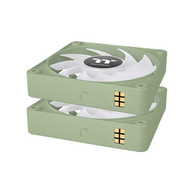 Thermaltake - CL-F196-PL12MG-A sistema de refrigeración para ordenador Carcasa del ordenador Ventilador 12 cm Verde 3 pieza(s)