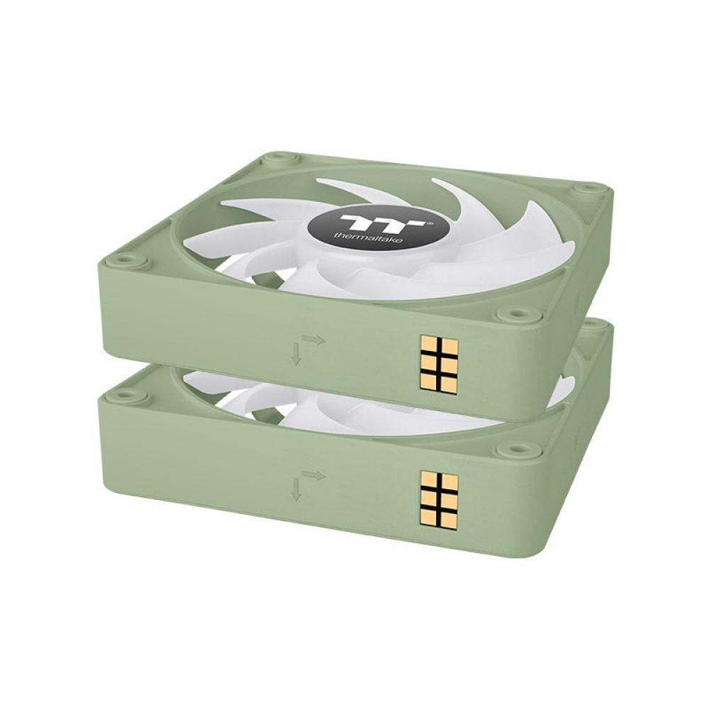Thermaltake - CL-F196-PL12MG-A sistema de refrigeración para ordenador Carcasa del ordenador Ventilador 12 cm Verde 3 pieza(s)