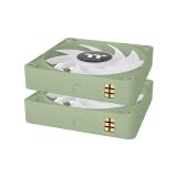 Thermaltake - CL-F196-PL12MG-A sistema de refrigeración para ordenador Carcasa del ordenador Ventilador 12 cm Verde 3 pieza(s)