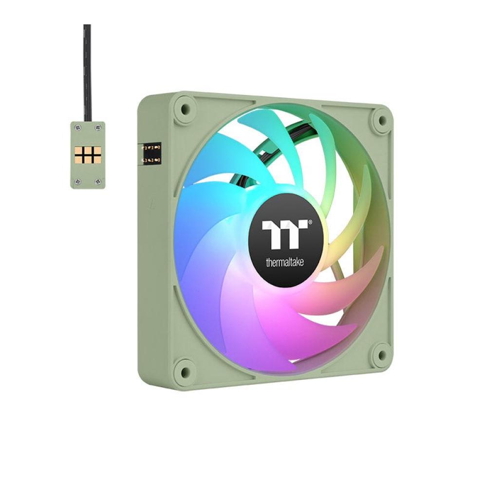 Thermaltake - CL-F196-PL12MG-A sistema de refrigeración para ordenador Carcasa del ordenador Ventilador 12 cm Verde 3 pieza(s)