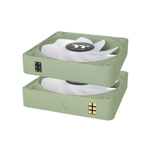 Thermaltake - CL-F198-PL12MG-A sistema de refrigeración para ordenador Carcasa del ordenador Ventilador 12 cm Verde 3 pieza(s)