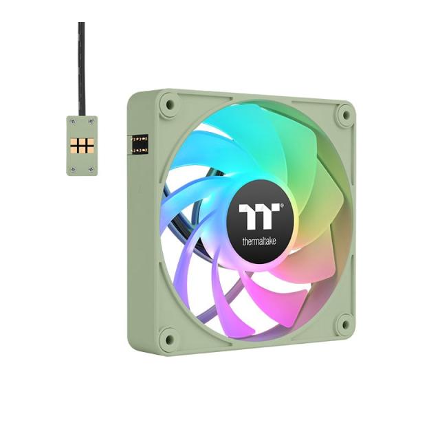 Thermaltake - CL-F198-PL12MG-A sistema de refrigeración para ordenador Carcasa del ordenador Ventilador 12 cm Verde 3 pieza(s)