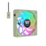 Thermaltake - CL-F198-PL12MG-A sistema de refrigeración para ordenador Carcasa del ordenador Ventilador 12 cm Verde 3 pieza(s)