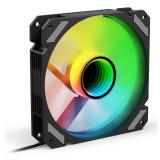 Sharkoon - SHARK Mirror RGB PWM REVERSE Carcasa del ordenador Ventilador 12 cm Negro 1 pieza(s)