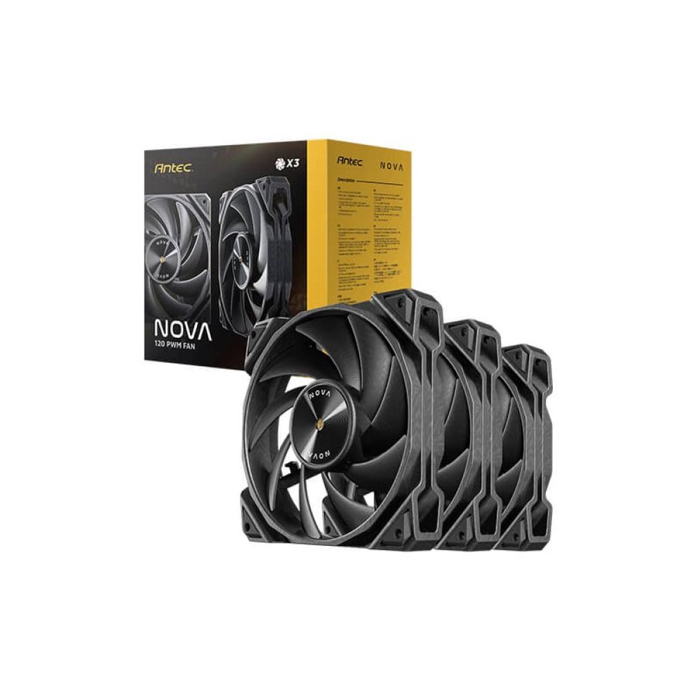 Antec - Nova Carcasa del ordenador Ventilador 12 cm Negro 3 pieza(s)