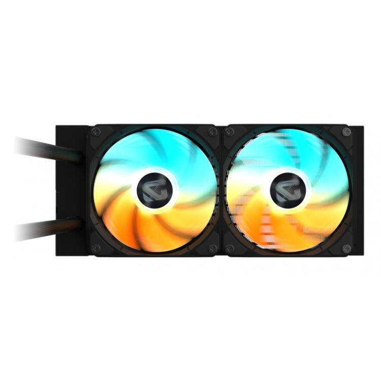 GIGABYTE - GAMING 240 Refrigeración Líquida para CPU - 2x120mm Ventiladores ARGB, mecanismo de enclavamiento deslizante, DAISY-C