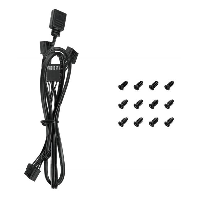 DeepCool - FL12-3 in 1 Carcasa del ordenador Ventilador 12 cm Negro 3 pieza(s)