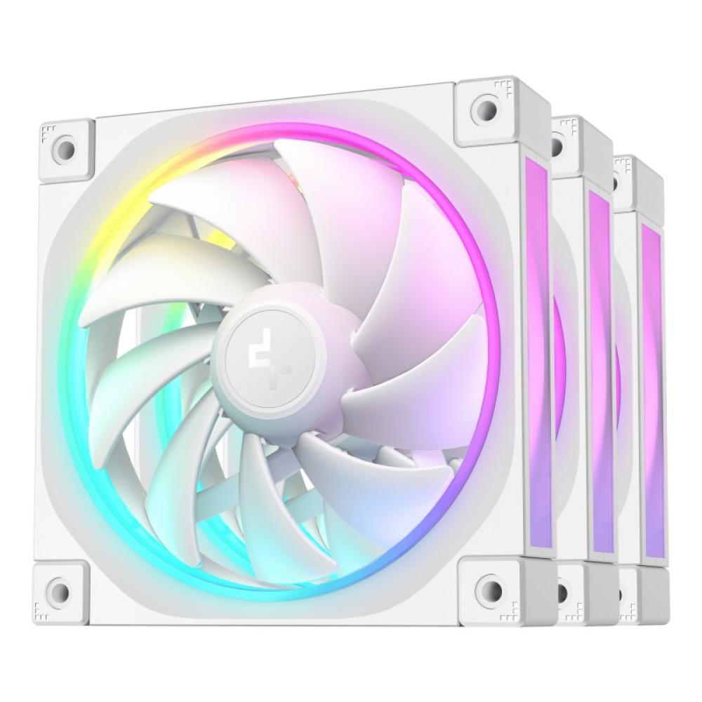 DeepCool - FL12 WH-3 in 1 Carcasa del ordenador Ventilador 12 cm Blanco 3 pieza(s)