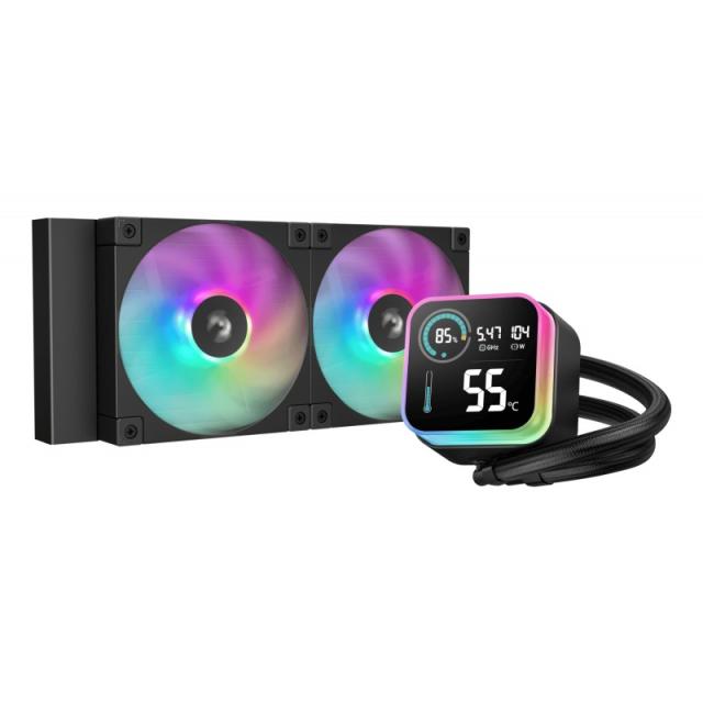 DeepCool - LQ240 Procesador Kit de refrigeración líquida 12 cm Negro 1 pieza(s)