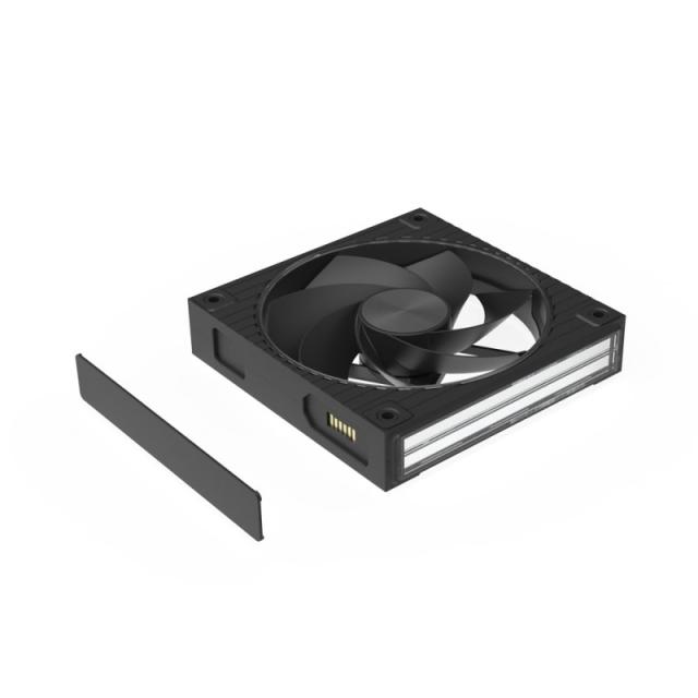 Zalman - ZM-DF120R Placa base Ventilador 12,4 cm Negro 1 pieza(s)