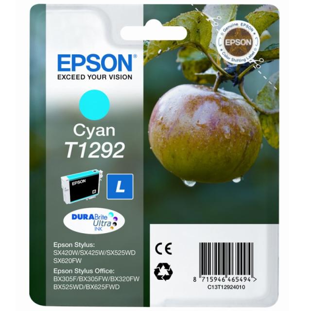 Epson - Apple Singlepack Cyan T1292 DURABrite Ultra Ink