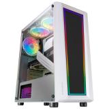 Mars Gaming - MC-ART Blanco, Caja PC Gaming ATX, Doble Cristal Templado Dibujable, ARGB 12 Modos, Ventilador 12 cm