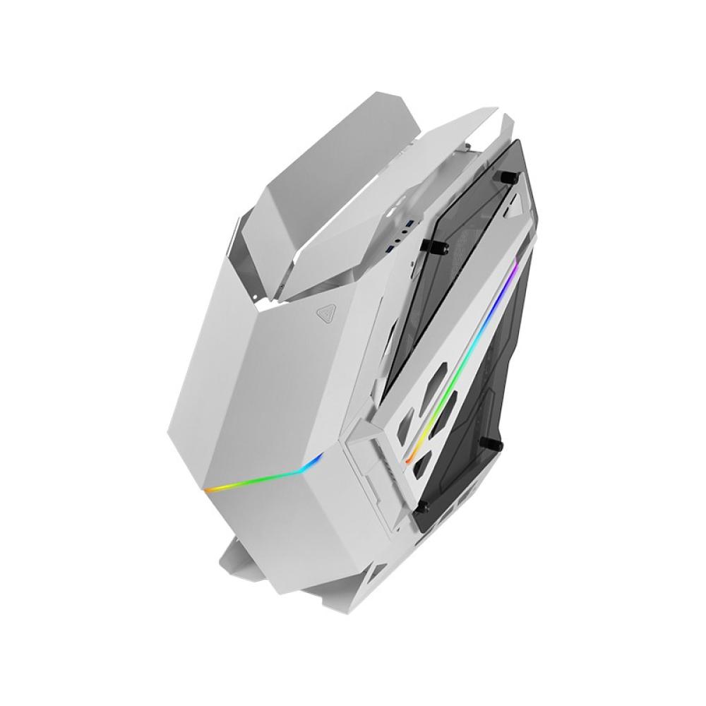 Mars Gaming - MC-TITAN, Caja Gaming RGB XXL ATX, Doble Tira LED e Iluminación Frontal ARGB, Hub Iluminación + Mando a - MCTITANW