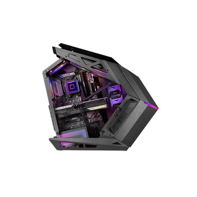 Mars Gaming - MC-TITAN, Caja Gaming RGB XXL ATX, Doble Tira LED e Iluminación Frontal ARGB, Hub Iluminación + Mando a - MCTITAN