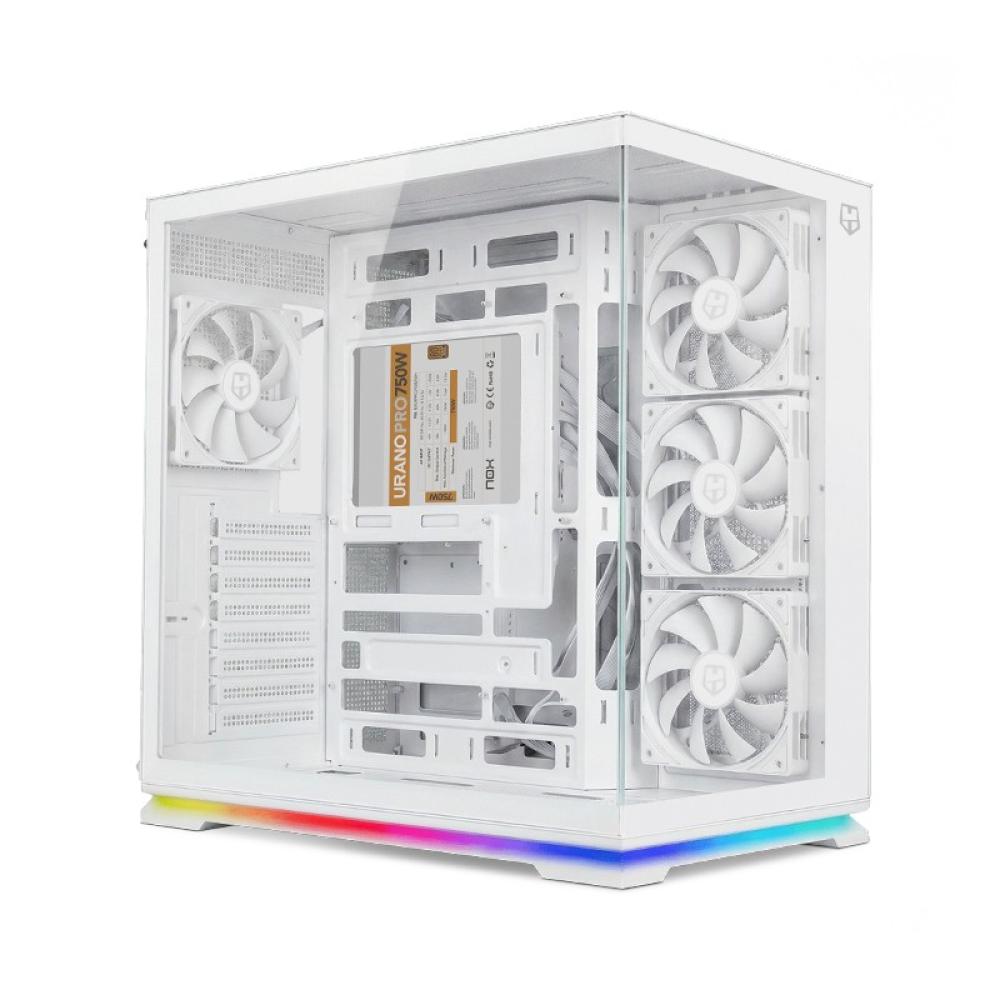 NOX - Hummer GALAXY/ Semitorre ATX compacta tira ARGB Ne - NXHUMMERGALAXYWH