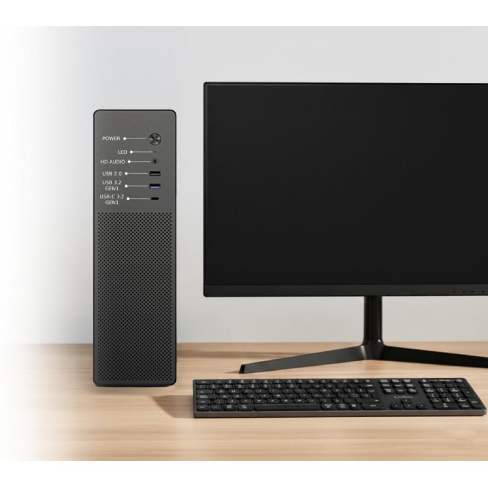 CoolBox - CAJA MATX SLIM T100 USB-C 3.2 GEN1 FULL METAL S/FTE + 1 VENT. 90MM