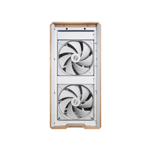 Lian Li - Lancool LAN217W carcasa de ordenador Midi Tower Blanco, Madera